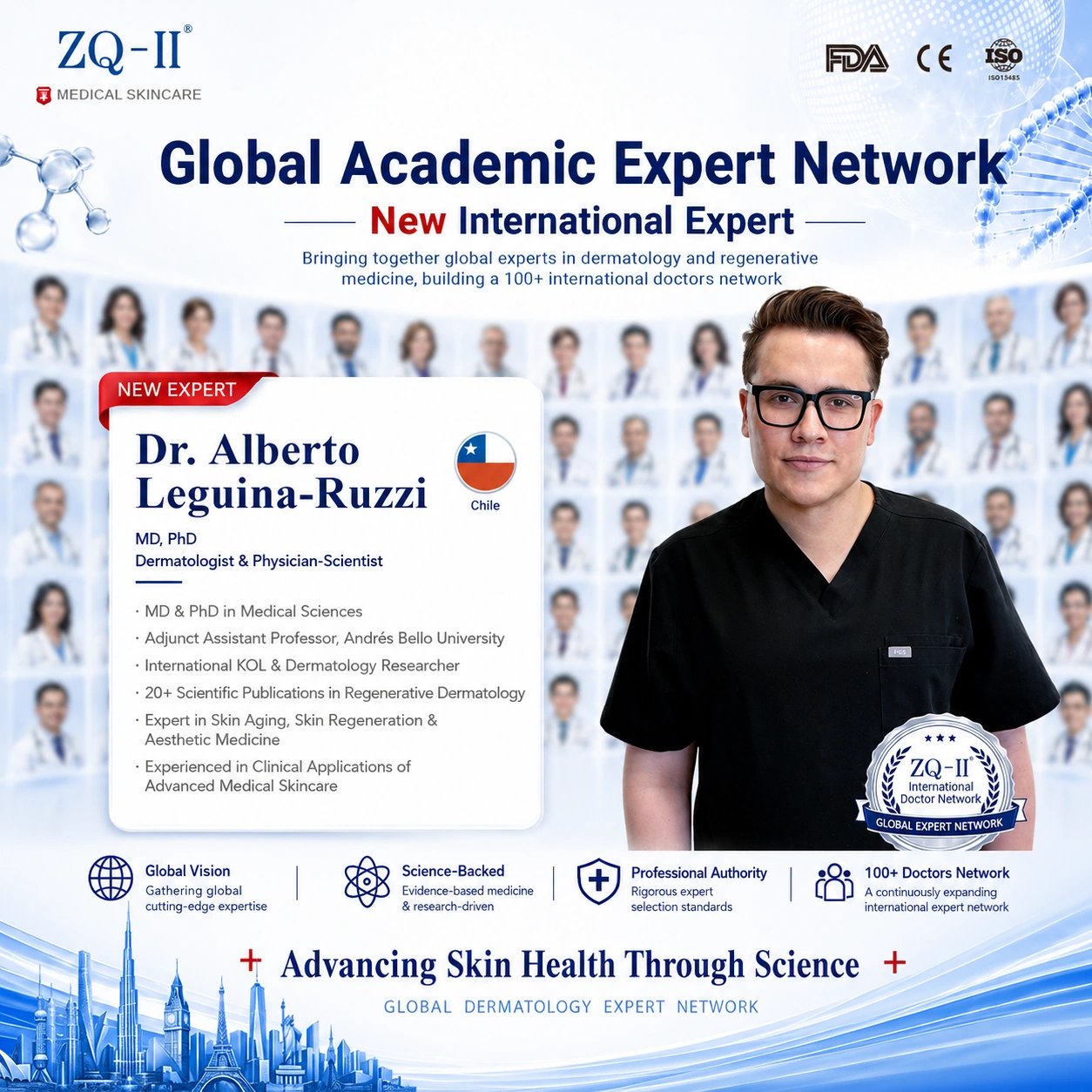 ZQ-II သည် ဒေါက်တာ Alberto Leguina-Ruzzi ဖြင့် ၎င်း၏ ကမ္ဘာလုံးဆိုင်ရာ ပညာရေးကျွမ်းကျင်သူကွန်ရက်ကို ချဲ့ထွင်ခဲ့သည်။